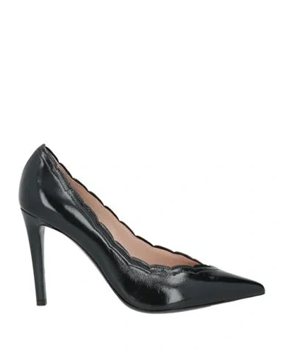 Emporio Armani Woman Pumps Black Size 7.5 Leather