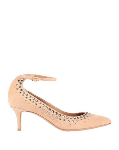 Emporio Armani Woman Pumps Blush Size 7.5 Leather In Pink