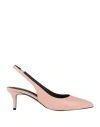 Emporio Armani Woman Pumps Blush Size 7.5 Leather In Beige
