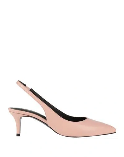 Emporio Armani Woman Pumps Blush Size 7.5 Leather In Beige