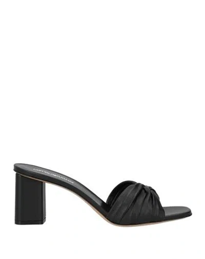 Emporio Armani Woman Sandals Black Size 7.5 Leather