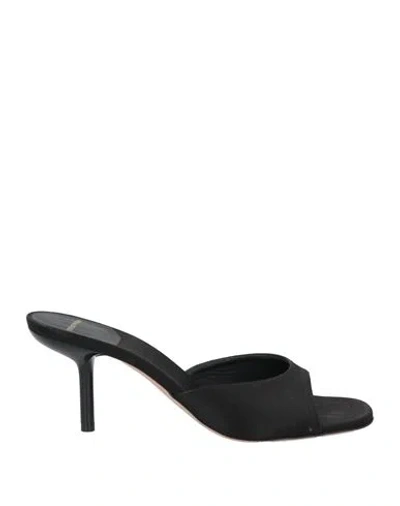 Emporio Armani Woman Sandals Black Size 7.5 Textile Fibers
