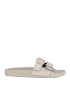 Emporio Armani Woman Sandals Light Grey Size 6.5 Pvc - Polyvinyl Chloride, Pes - Polyethersulfone, P In Grey