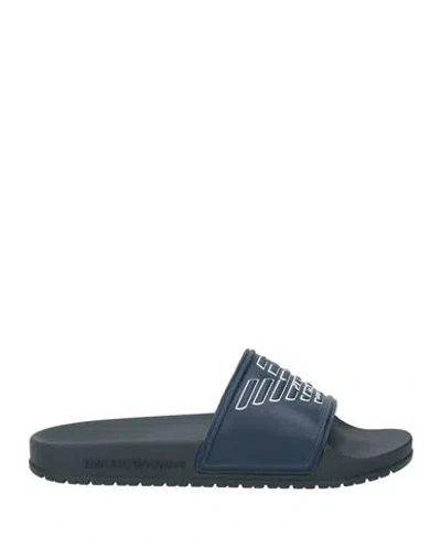 Emporio Armani Woman Sandals Navy Size 7.5 Plastic