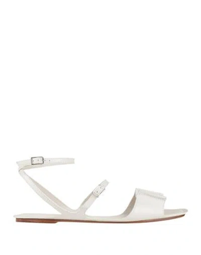 Emporio Armani Woman Sandals Off White Size 7.5 Leather