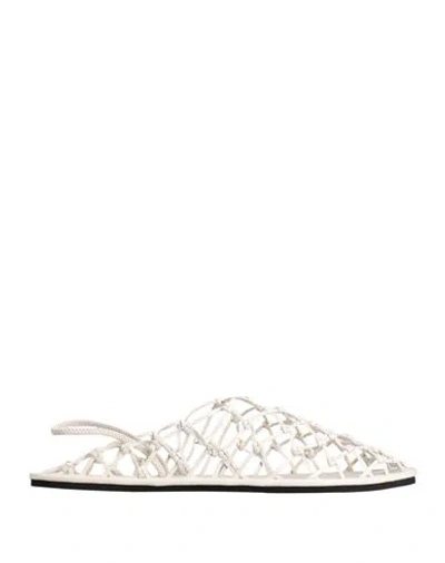 Emporio Armani Woman Sandals White Size 5.5 Lambskin