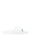 Emporio Armani Pvc Sliders With Oversized In White