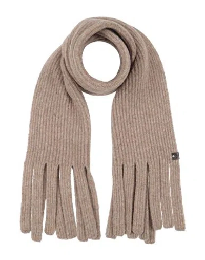 Emporio Armani Woman Scarf Beige Size - Wool, Polyamide, Cow Leather