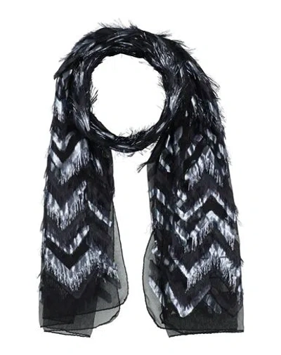 Emporio Armani Woman Scarf Black Size - Acrylic, Polyamide, Mohair Wool, Silk