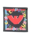 Emporio Armani Woman Scarf Black Size - Organic Cotton In Black