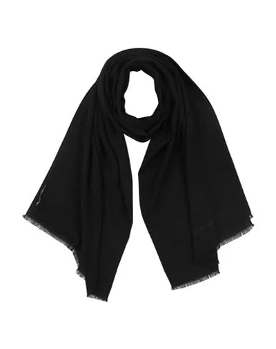 Emporio Armani Woman Scarf Black Size - Polyester, Viscose