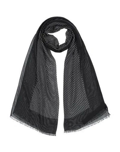 Emporio Armani Woman Scarf Black Size - Viscose In Black