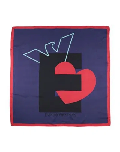 Emporio Armani Woman Scarf Blue Size - Silk