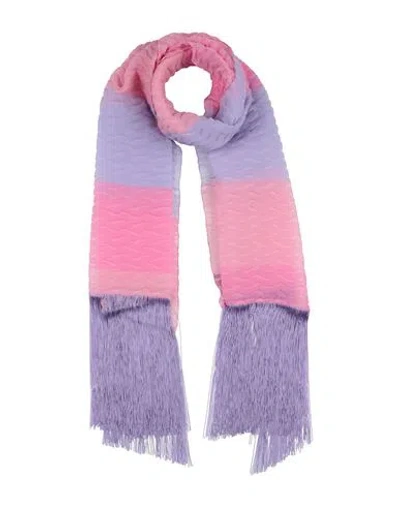 Emporio Armani Woman Scarf Fuchsia Size - Cotton, Polyamide, Polyester In Pink