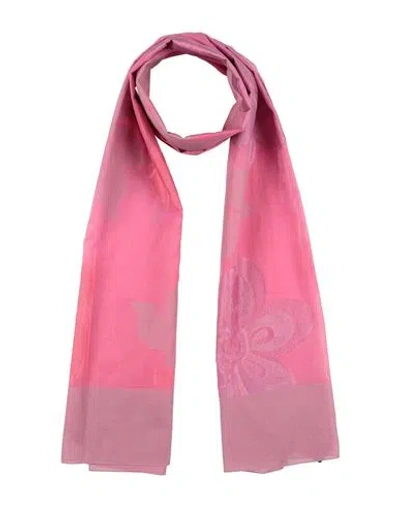 Emporio Armani Woman Scarf Fuchsia Size - Cotton, Silk, Polyester In Pink