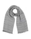 Emporio Armani Woman Scarf Grey Size - Acrylic, Modal, Wool, Viscose, Synthetic Fibers In Gray