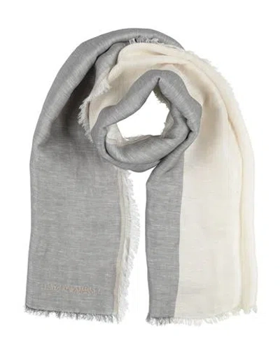 Emporio Armani Woman Scarf Grey Size - Linen, Modal