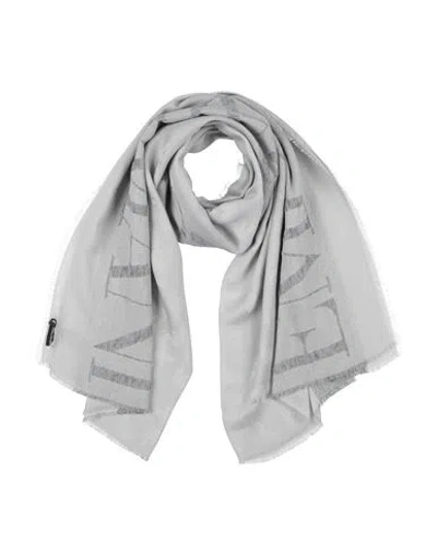Emporio Armani Woman Scarf Grey Size - Viscose, Acrylic, Modal In Gray