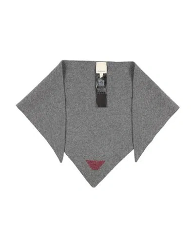 Emporio Armani Man Scarf Grey Size - Wool, Polyamide