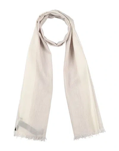 Emporio Armani Woman Scarf Ivory Size - Cotton, Viscose, Metallic Fiber In White