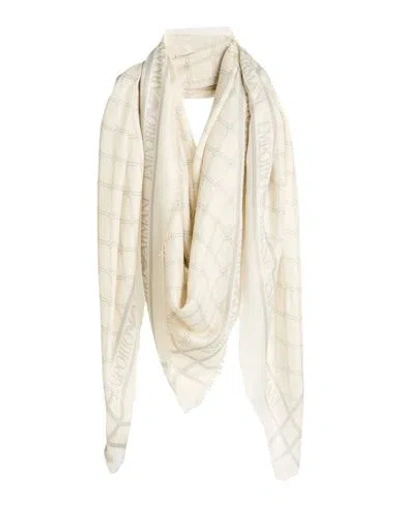 Emporio Armani Woman Scarf Ivory Size - Viscose, Wool, Polyester