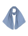 Emporio Armani Woman Scarf Light Blue Size - Polyester, Viscose