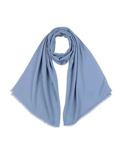 Emporio Armani Woman Scarf Light Blue Size - Polyester, Viscose