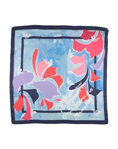 Emporio Armani Woman Scarf Light Blue Size - Silk