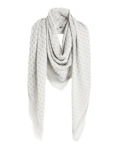 Emporio Armani Woman Scarf Light Grey Size - Viscose, Modal, Virgin Wool In Grey