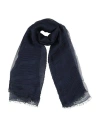 Emporio Armani Woman Scarf Midnight Blue Size - Modal, Polyester In Black