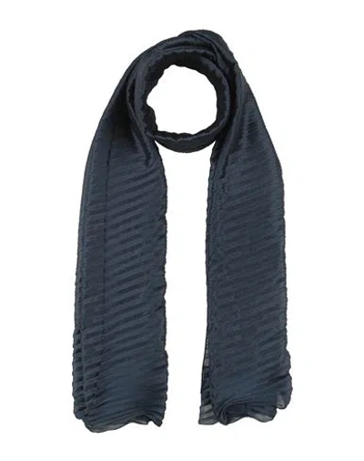 Emporio Armani Woman Scarf Midnight Blue Size - Polyester