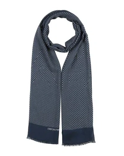 Emporio Armani Woman Scarf Navy Size - Viscose