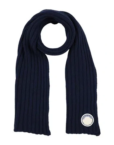 Emporio Armani Woman Scarf Navy Size - Wool, Polyamide In Blue