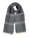 Emporio Armani Woman Scarf Slate Blue Size - Linen, Modal, Viscose, Polyester In Blue