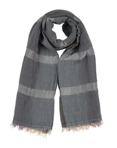 Emporio Armani Woman Scarf Slate Blue Size - Linen, Modal, Viscose, Polyester