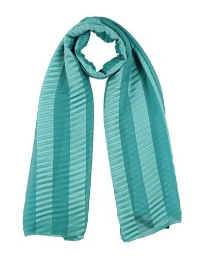 Emporio Armani Woman Scarf Turquoise Size - Polyester In Blue