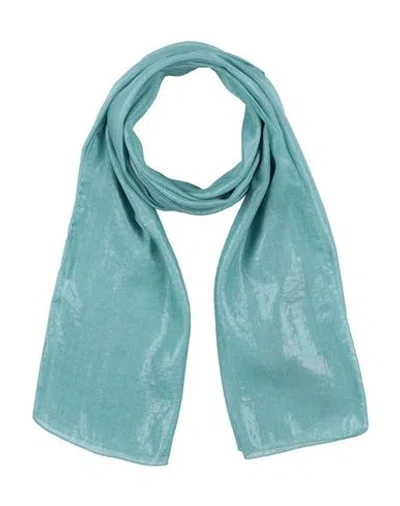 Emporio Armani Woman Scarf Turquoise Size - Silk, Polyamide In Blue