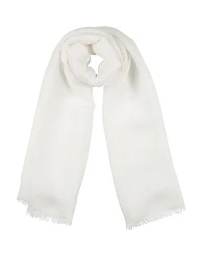 Emporio Armani Woman Scarf White Size - Modal, Polyester, Wool
