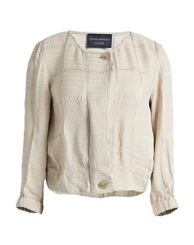 Emporio Armani Woman Shirt Beige Size 8 Viscose