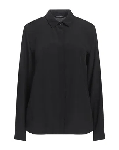Emporio Armani Woman Shirt Black Size 10 Silk