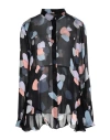 Emporio Armani Woman Shirt Black Size 12 Silk