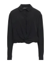 Emporio Armani Woman Shirt Black Size 12 Viscose In Black