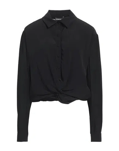Emporio Armani Woman Shirt Black Size 12 Viscose
