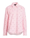 Emporio Armani Woman Shirt Coral Size 12 Cotton In Pink