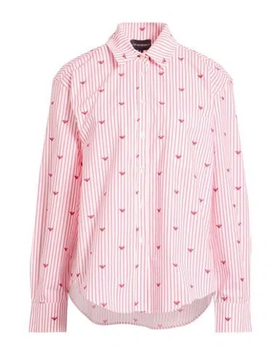 Emporio Armani Woman Shirt Coral Size 12 Cotton In Pink