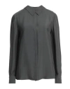 Emporio Armani Woman Shirt Lead Size 12 Cupro, Modal In Grey