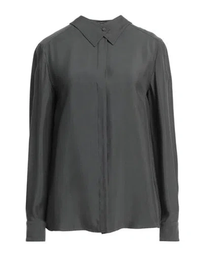 Emporio Armani Woman Shirt Lead Size 10 Cupro, Modal In Grey