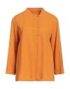 Emporio Armani Woman Shirt Mandarin Size 14 Cotton In Mandarin