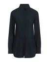Emporio Armani Woman Shirt Midnight Blue Size 10 Cotton