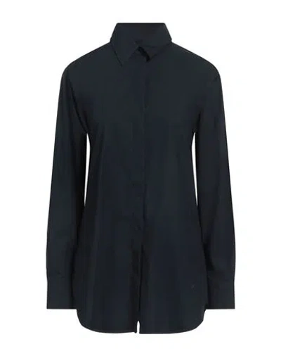Emporio Armani Woman Shirt Midnight Blue Size 10 Cotton